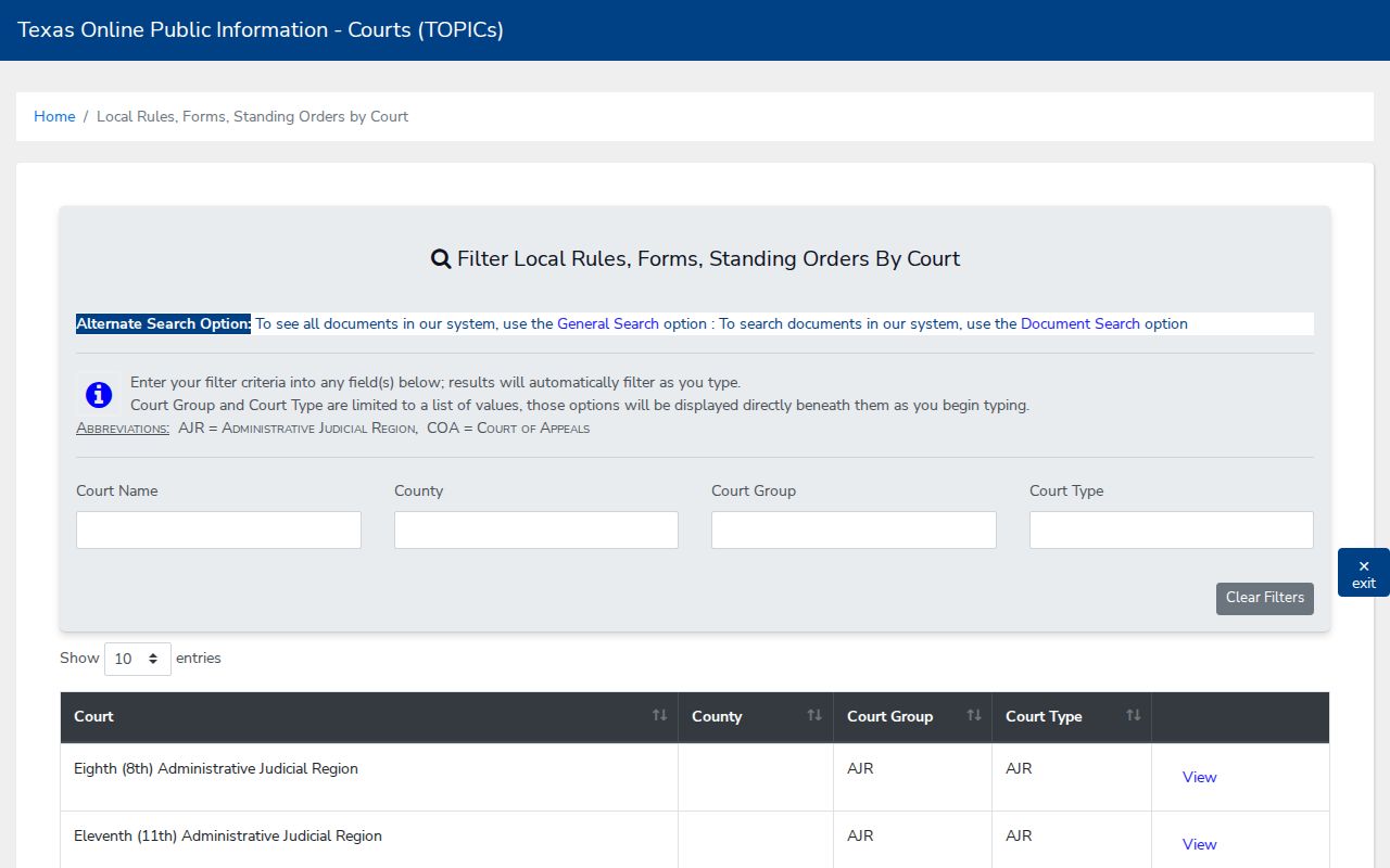 Llano County bench warrant lookup: official local-rules search interface