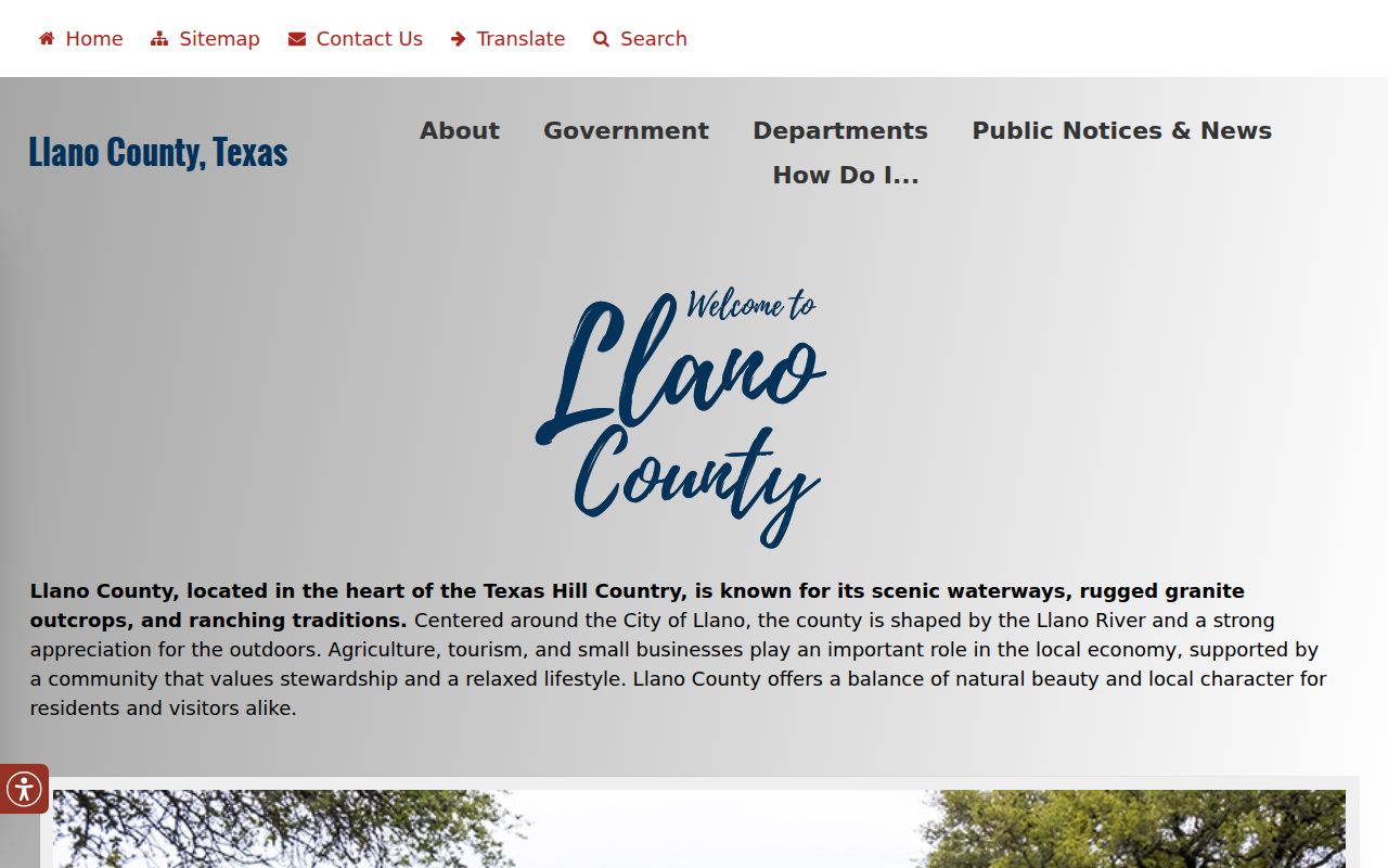 Llano County warrant records: county courthouse and office homepage